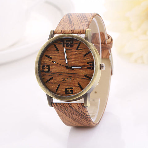 Vintage Wood Grain Watch - Light Brown